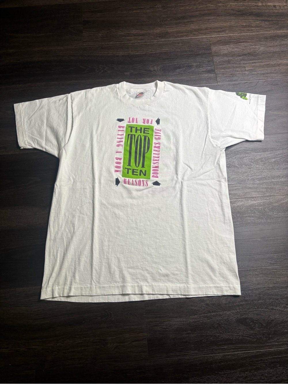 Vintage The Top 10 Reasons Book Sellers Give For Not Buying A BookTshirt Sz XL